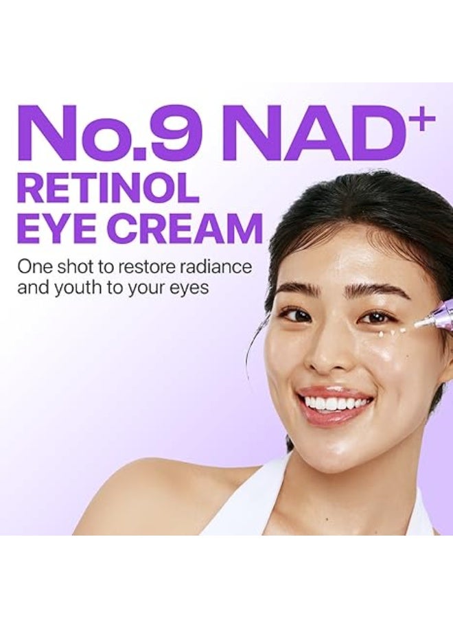 numbuzin No.9 Eye Cream | NAD+ Retinol Volumetox Eye Cream | Firming, Wrinkles, Fine Lines, Dark Circles, Depuff | Retinol, Peptides, Niacinamide | Restores Radiance for Undereyes | 0.33 fl. oz. - Image 3